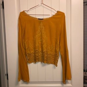 Mustard yellow blouse
